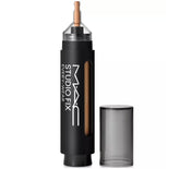 MAC Studio Fix Every Wear NC25 swatch shows warm beige with golden peach undertone for natural coverage.