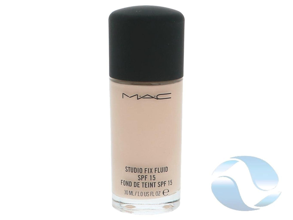 MAC Studio Fix Fluid Foundation SPF 15 C4.5 bottle showing smooth coverage and oil control.