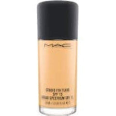 MAC Studio Fix Fluid SPF 15 bottle close-up showing matte finish and long-lasting coverage.