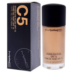 MAC Studio Fix Fluid SPF 15 packaging box with shade card.