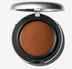 MAC Studio Fix Tech bottle shows NW45 shade for breathable, skin-like coverage.