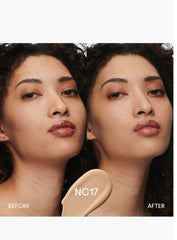 MAC Studio Radiance texture swatches reveal buildable coverage and smooth finish.