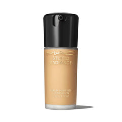 MAC Studio Radiance Serum-Powered Foundation NC25 bottle delivers glow and hydration.