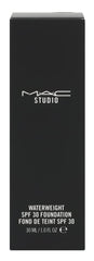 MAC Studio Waterweight Foundation NC20 swirled on skin for natural finish