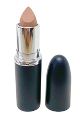 MAC Ximal Silky Matte Lipstick texture closeup highlights silky finish and smooth, even color.
