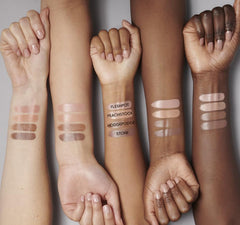 MAC Ximal Sleek Satin Lipstick 836 Fleshpot applied delivers smooth glide and pigment-rich color