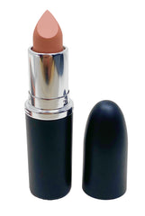 MAC Ximal Sleek Satin Lipstick 836 Fleshpot wear demonstrates eight-hour hydration and comfort