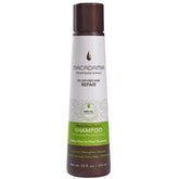 Macadamia Professional Weightless Moisture Shampoo bottle showing gentle volume boost for fine hair.