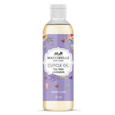 Maccibelle Cuticle Oil Lavender 8oz bottle with pour softens dry cuticles and nails.