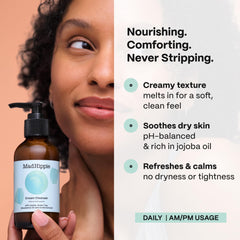 Mad Hippie Cream Cleanser with green tea extract provides antioxidant support during cleansing.