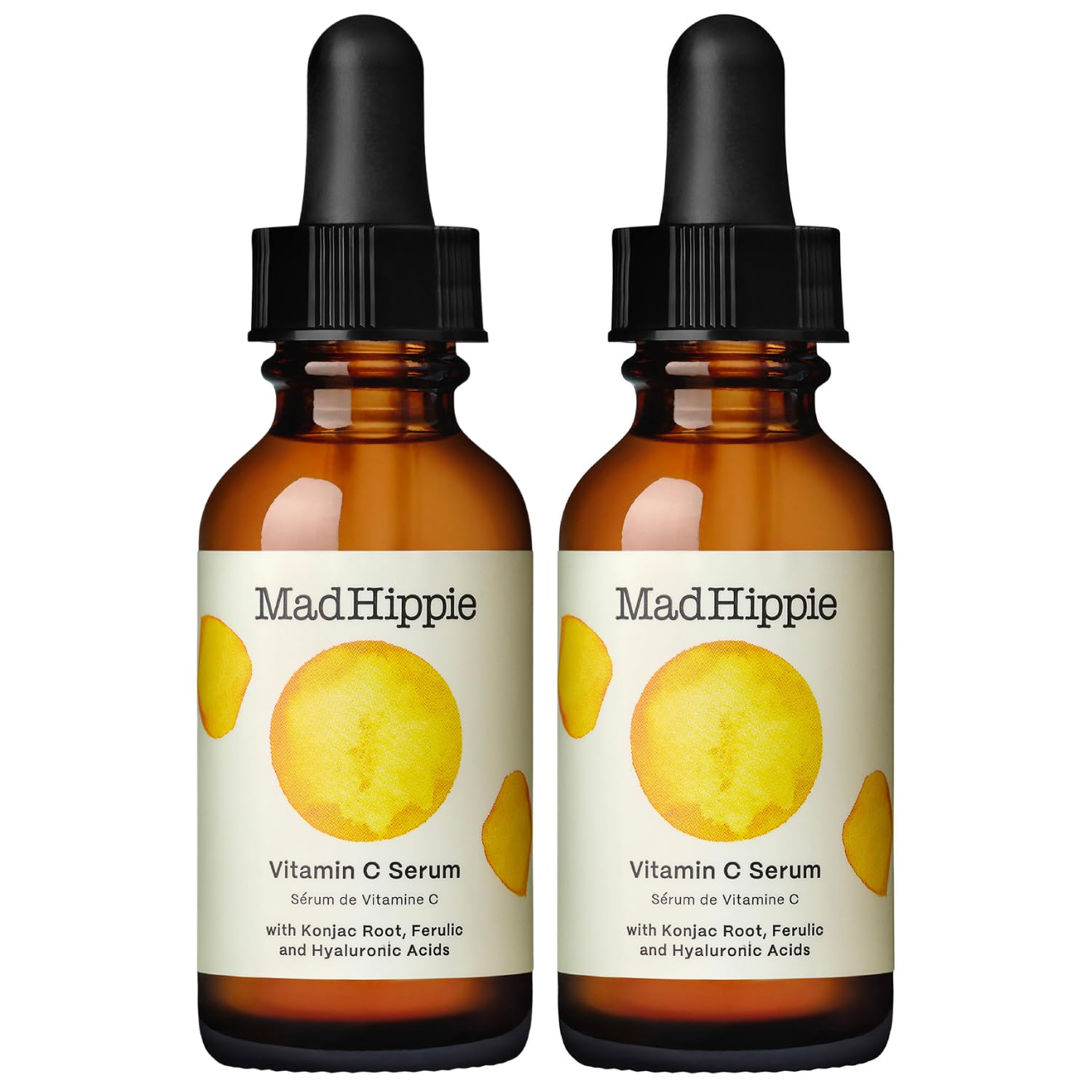Sérum vitamine C Mad Hippie en bouteille, éclat potentiel et hydratation.