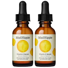 Sérum vitamine C Mad Hippie en bouteille, éclat potentiel et hydratation.