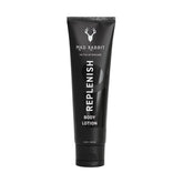 Mad Rabbit Replenish lotion bottle on shelf delivering lightweight daily hydration.