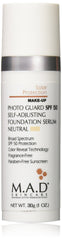 M.A.D Skincare Photo Guard SPF 50 serum dispenses evenly for a seamless finish.