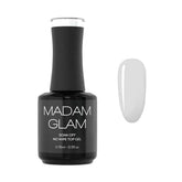 Madam Glam No Wipe Top Coat bottle close-up showing glassy shine
