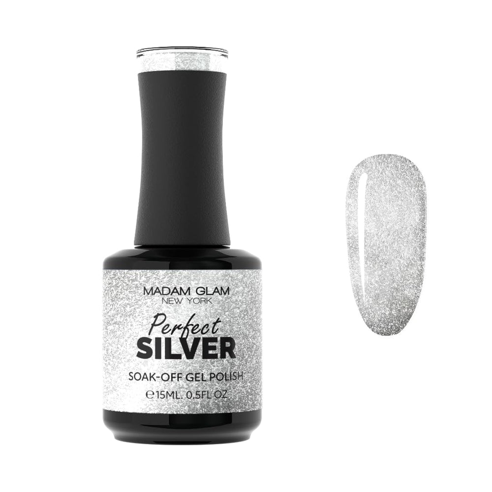 Madam Glam Perfect Silver base coat application for long-lasting color