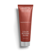 Madison Reed Color Reviving Gloss Amaretto bottle highlighting bronze brunette tones for warmth.