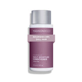 Madison Reed Daily Moisture Conditioner bottle on a bathroom shelf for color-safe hydration.