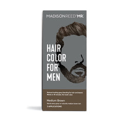 Madison Reed Mr Hair Color for Men Medium Brown packaging showing natural gray blending