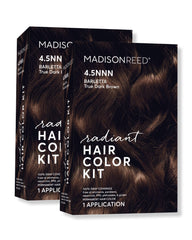 Madison Reed Radiant Barletta Brown bottle pour shows warm undertones for natural depth.