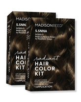Madison Reed Radiant Color bottle pour demonstrates precise application for even gray coverage.