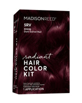 Madison Reed Radiant Color Kit 5RV dark garnet red for vibrant red-violet tones.