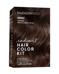 Madison Reed Radiant Color Kit 6NAC Verona pour shows even color with copper undertones.