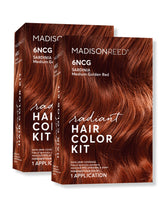 Madison Reed Radiant Color Kit packaging shows at-home color convenience with lasting results.