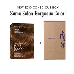 Madison Reed Radiant Cream Color blends grays with golden brown tones