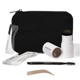 MADLUVV Brow Stamp Kit travel bag for on-the-go brow touch-ups.