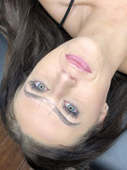 MADLUVV eyebrow stencils demonstrate consistent shapes for faster, repeatable brows.