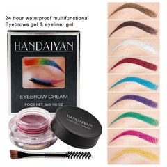 MAEPEOR color swatches showing rich pigment options for brows