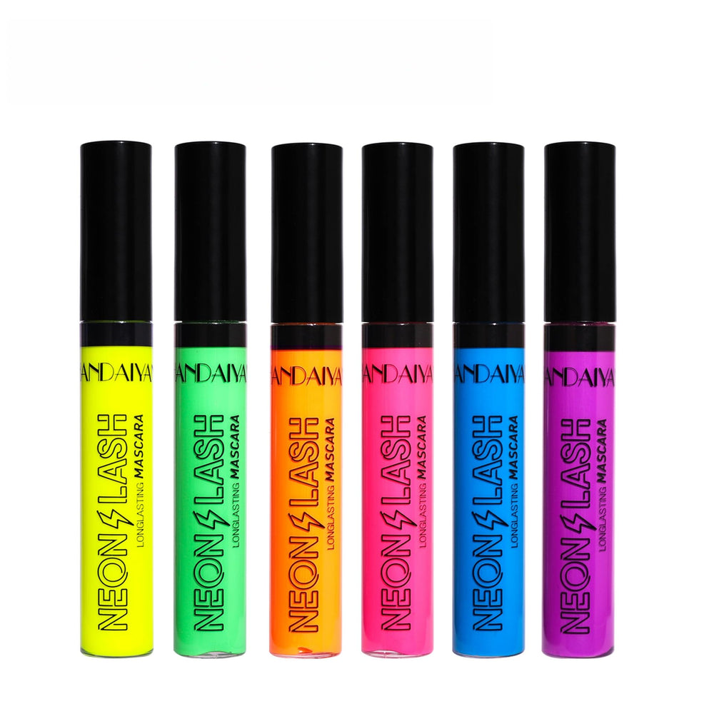 MAEPEOR Neon Mascara yellow pigment for bold daytime color and UV glow.