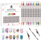 MAGIC ARMOR 12-color nail art pen palette swatch for vibrant designs
