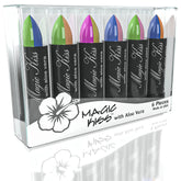 Magic Kiss color-changing lipstick set cover showing six mood shades for personalized color.