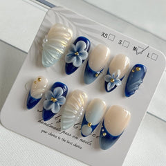 MAGLFELL almond nails close-up showing 3D depth for chic nail art