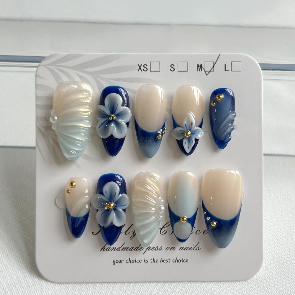 MAGLFELL press-on nails in luxury almond shape for instant salon-style manicure