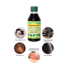 Mahabhringaraj Oil application on fingertips promotes scalp circulation during massage