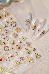 Maigitur Christmas snowflakes nail decals add shimmering winter detail