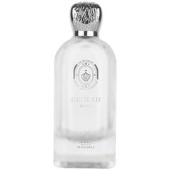 Maison Alhambra Delilah Blanc bottle front view, a radiant design ideal for refined everyday wear.