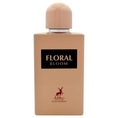 Maison Alhambra Floral Bloom bottle close-up reveals signature florals.