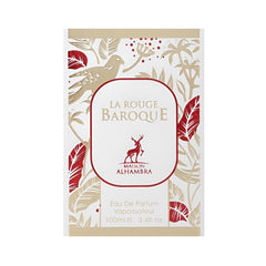 Maison Alhambra La Rouge Baroque cap detail showing refined packaging for gifting.