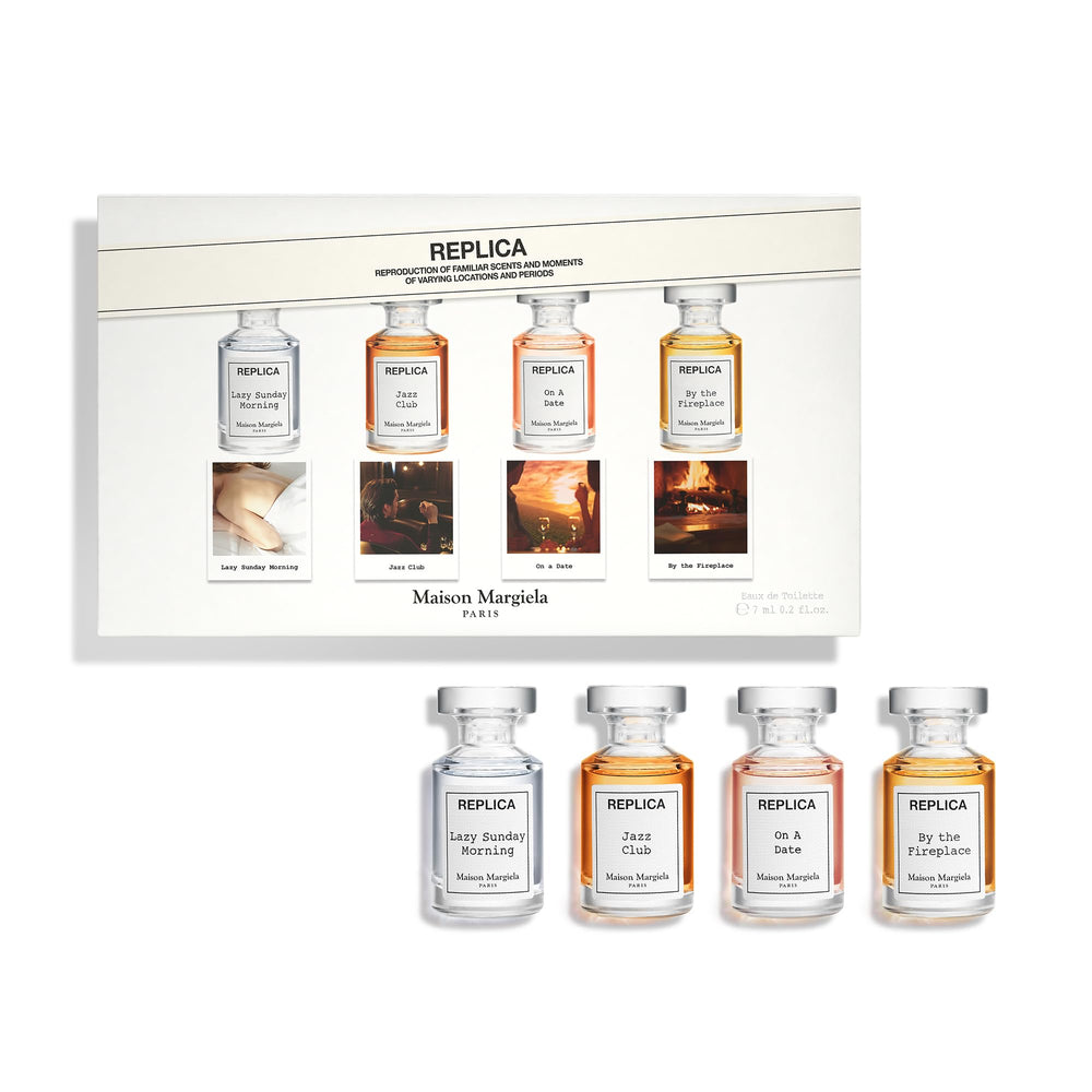 Maison Margiela Replica four-piece discovery set packaging, ideal for travel and gifting.