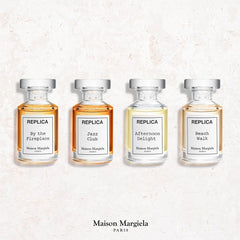Maison Margiela Replica Jazz Club bottle close-up evokes sophisticated evening vibes.