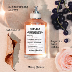 Maison Margiela Replica On a Date travel-size bottle offers convenient on-the-go fragrance.