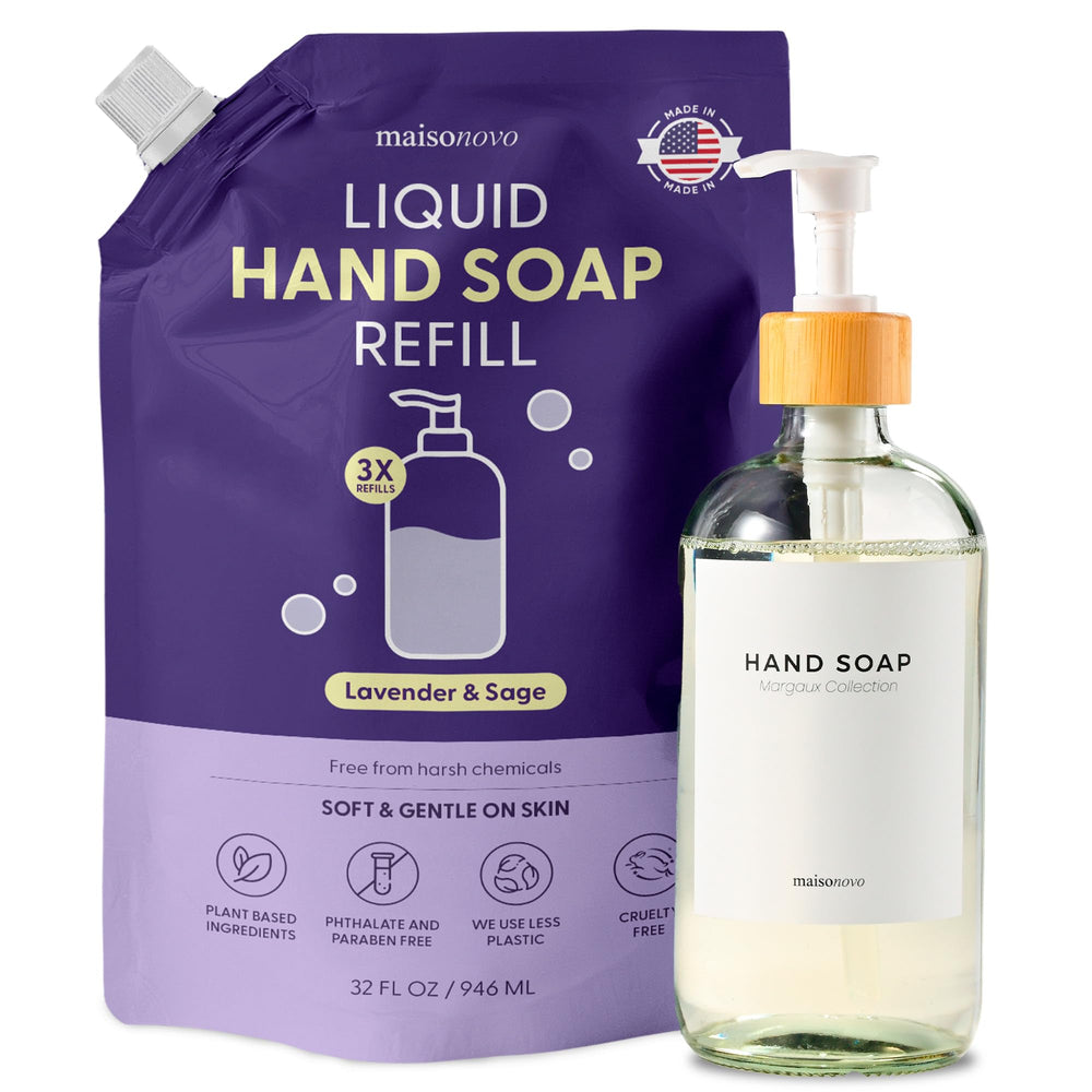 MaisoNovo lavender refill pouch 32 oz for easy at-home refills.