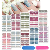 Maitys 140-pcs full wrap nail stickers pack with varied designs for quick at-home manicures