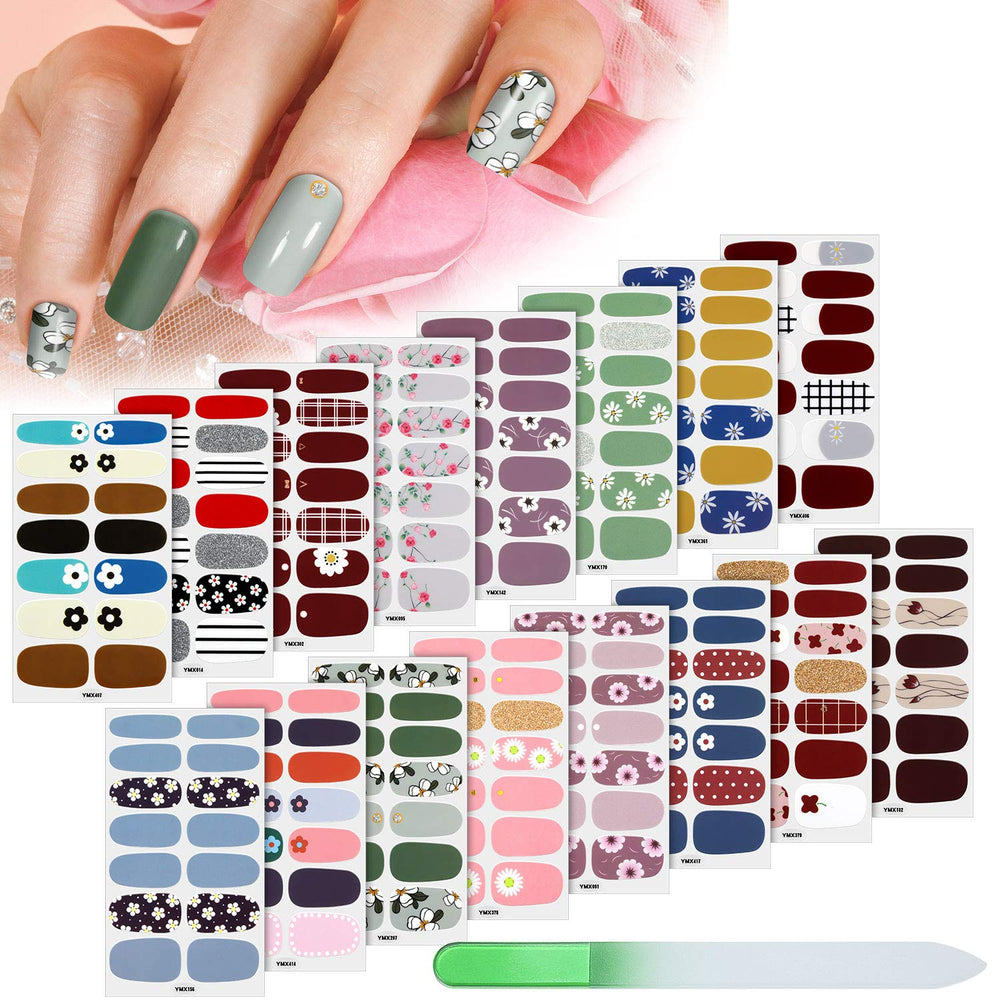 Maitys 224-piece nail stickers front pack with assorted colors for quick DIY manicures.