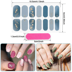 Maitys gradient glitter nail wraps closeup highlighting shimmering finish and easy self-adhesion