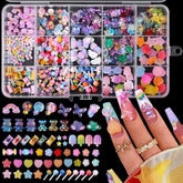 Major Dijit 3D nail charms rainbow for vibrant nail art and DIY projects.